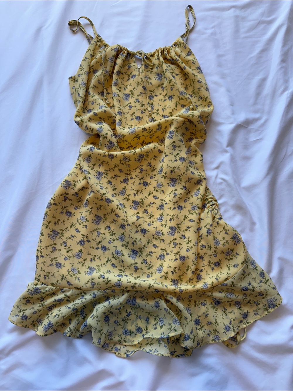 Forever 21 Yellow Floral Mini Dress